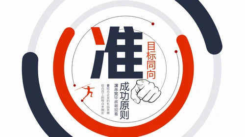 目标同向精准管理成功原则动态通用PPT模板