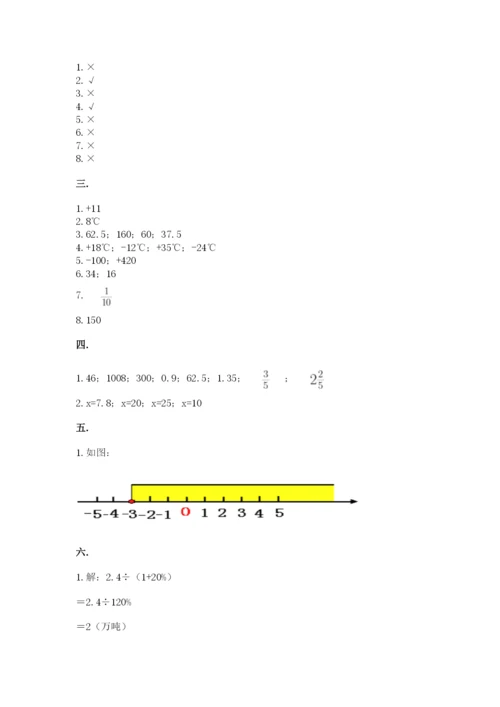 小升初数学综合模拟试卷含完整答案【名校卷】.docx