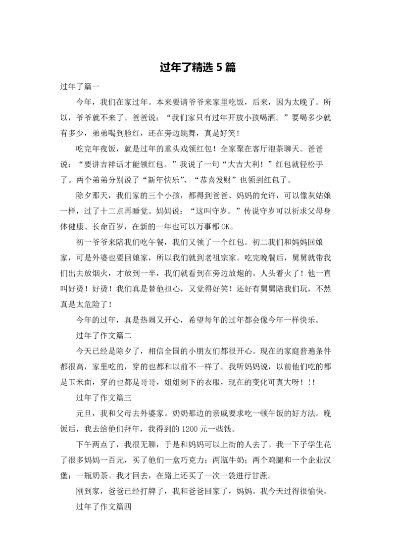 过年了精选5篇.docx