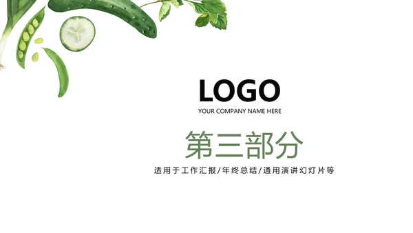 绿色小清新餐饮商业计划书动态PPT