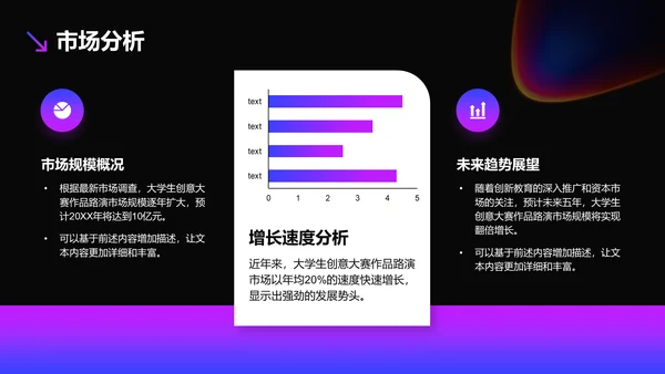 紫色渐变风创意大赛作品路演PPT模板