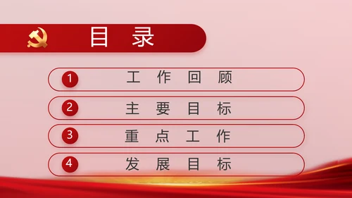 党支部会议年终工作总结汇报PPT党课
