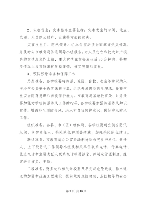 市教育局防汛工作应急预案.docx