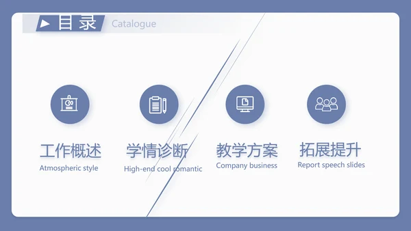 蓝色简约新教师入职培训工作总结汇报动态PPT