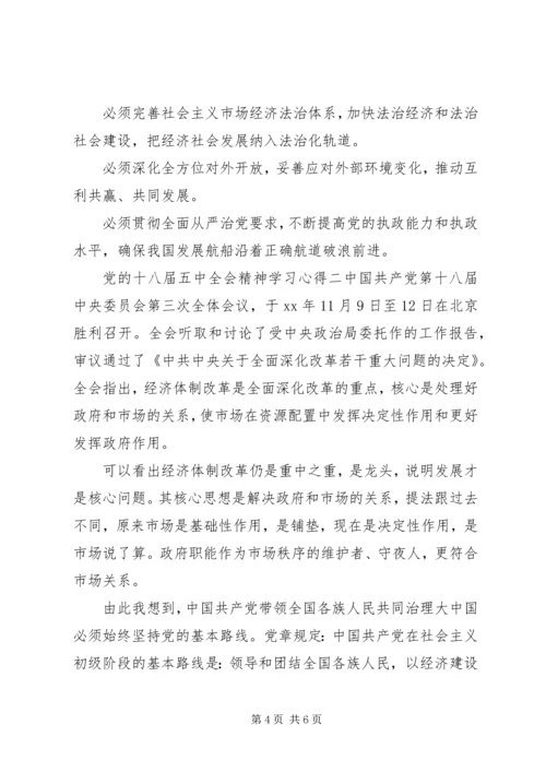 党的十八届五中全会精神学习心得.docx