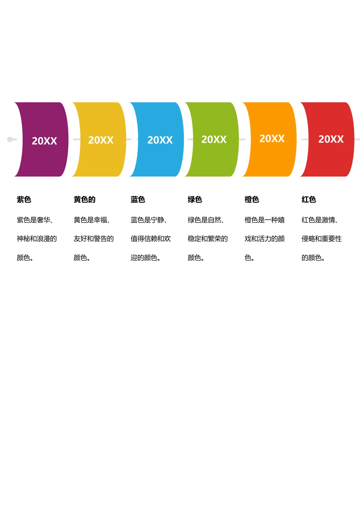 递减式时间轴模板