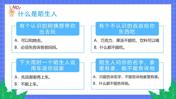 不跟陌生人走幼儿园安全意识教育班会PPT课件