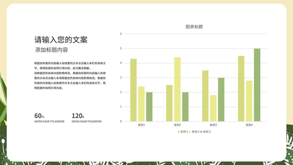 绿色小清新总结汇报PPT模板