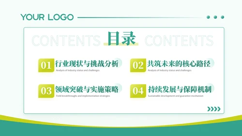 黄绿色简约风关于医疗行业共筑健康未来蓝图PPT模板
