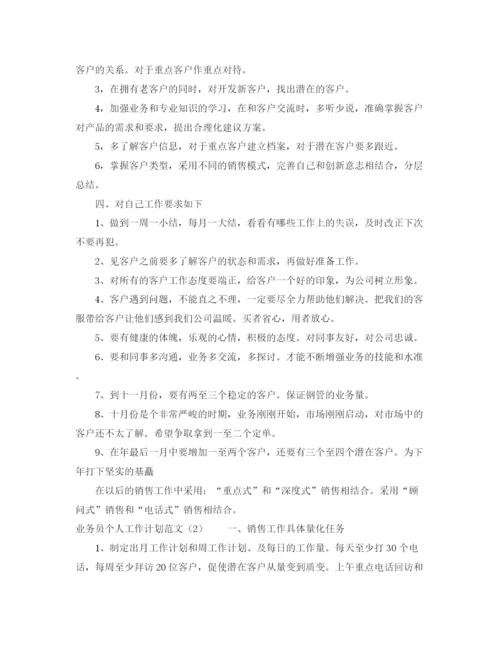 精编之业务员个人工作计划范文.docx