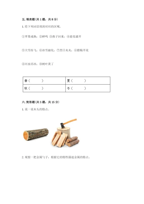 教科版小学二年级上册科学期末测试卷精品（夺冠）.docx
