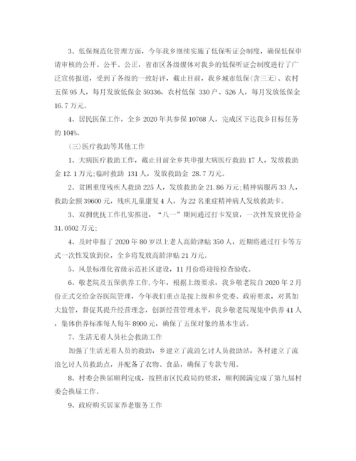 精编之乡镇社会事务办年终工作总结范文.docx