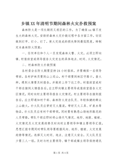 乡镇某年清明节期间森林火灾扑救预案.docx