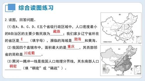 串讲 中国的疆域和人口2023-2024学年八年级地理上学期期末考点大串讲（商务星球版）（共51张P