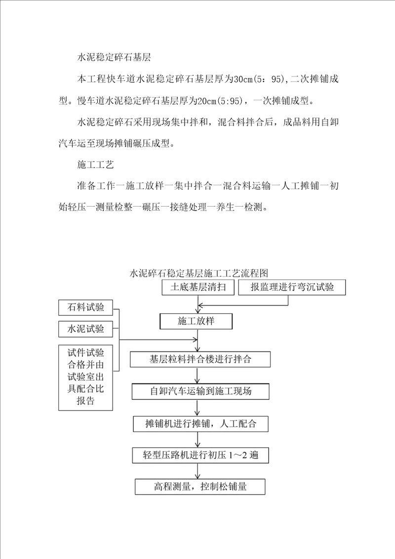 水泥稳定碎石基层施工工艺