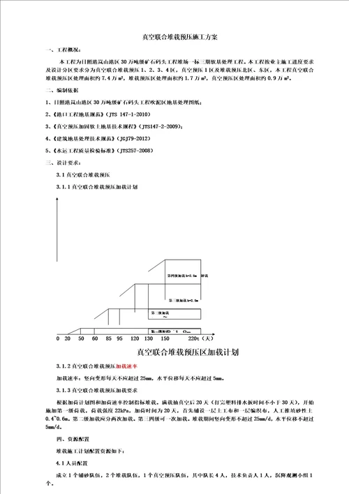 真空联合堆载预压堆载施工方案