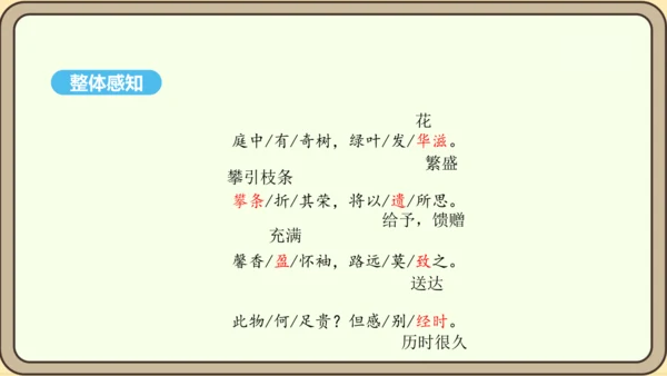 八年级语文上册第三单元课外古诗词诵读 庭中有奇树 课件