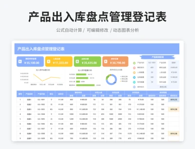 产品出入库盘点管理登记表