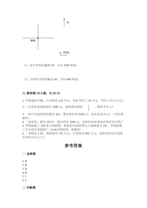 人教版六年级上册数学期末测试卷必考题.docx