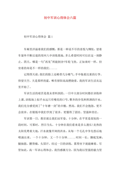 初中军训心得体会六篇（三）.docx