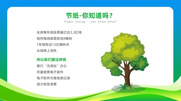 绿色简约风2023年节能宣传周主题班会