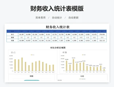 财务收入统计表模版