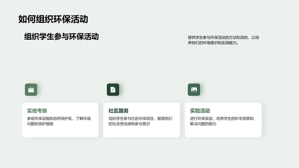 环保教育实践策划