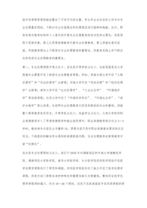 专业伦理教育：大学德育改革的趋向.docx