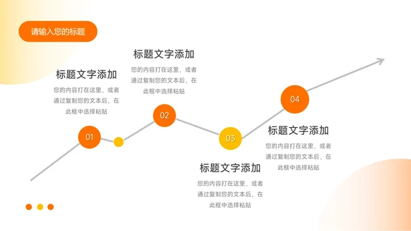 橙色渐变实用简洁教育教学通用PPT模板