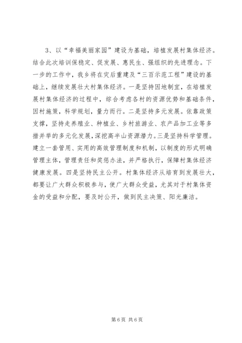 实施“强乡兴村战略”,强乡兴村培训心得.docx
