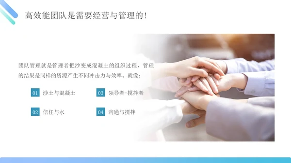 蓝绿色简约商务管理能力企业员工培训PPT课件