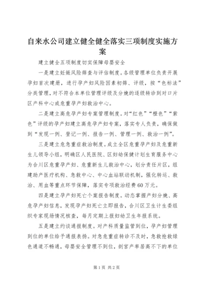 自来水公司建立健全健全落实三项制度实施方案_1 (5).docx