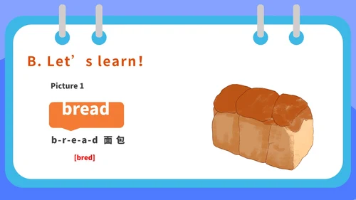英语三年级上册食物教学课件PPT模板