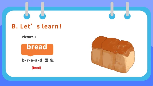 英语三年级上册食物教学课件PPT模板