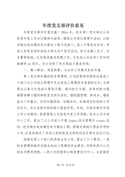 年度党支部评价意见.docx