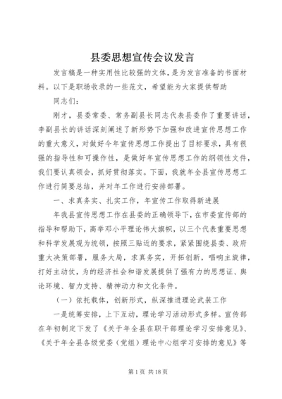 县委思想宣传会议发言 (2).docx