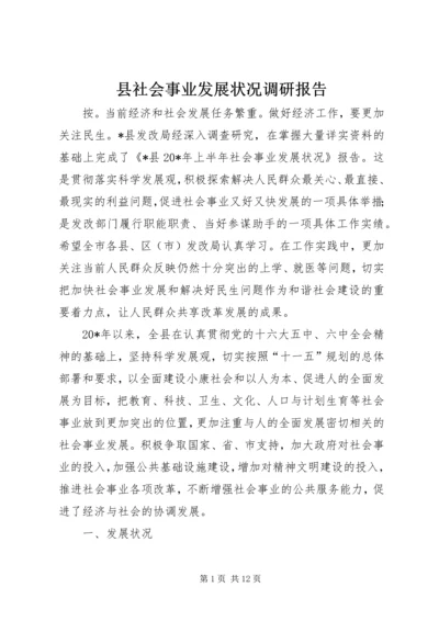 县社会事业发展状况调研报告.docx