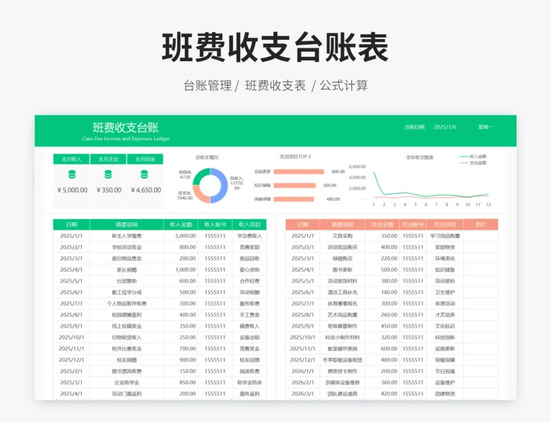 班费收支台账