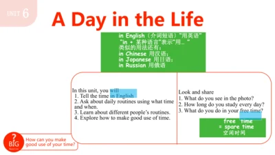 Unit 6 单元复习课件+嵌入音频（新人教七上Unit6 A day in the life.）