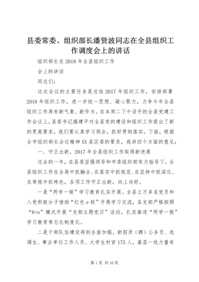 县委常委、组织部长潘贤波同志在全县组织工作调度会上的讲话_1 (2).docx