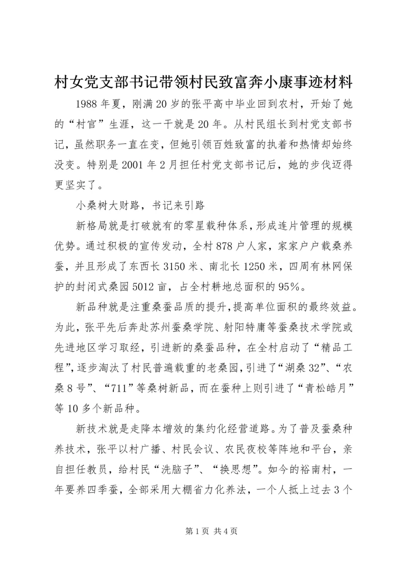 村女党支部书记带领村民致富奔小康事迹材料.docx