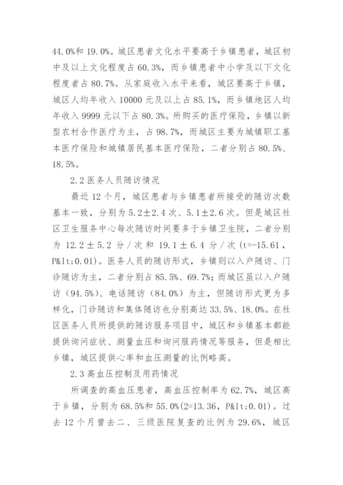 高血压社区管理现状研究论文.docx