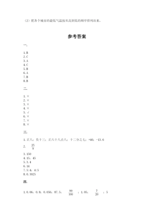 小学六年级数学毕业试题（能力提升）.docx