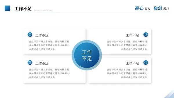 蓝色商务励志风年中工作总结年中总结述职报告工作汇报ppt模板