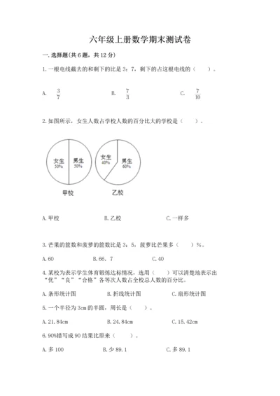 六年级上册数学期末测试卷附完整答案【各地真题】.docx