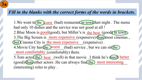 Unit 4 What's the best movie theater? Section A 2d