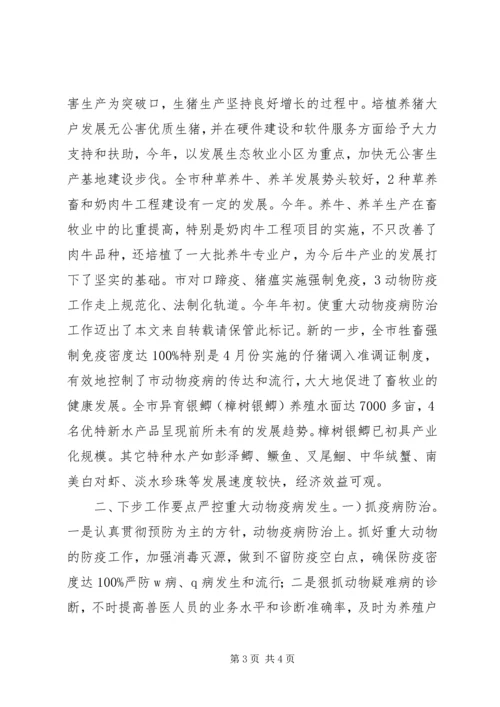 畜牧局半年度总结及下一步安排 (3).docx