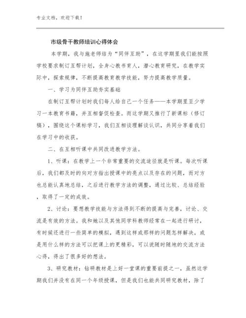 最新市级骨干教师培训心得体会例文12篇.docx