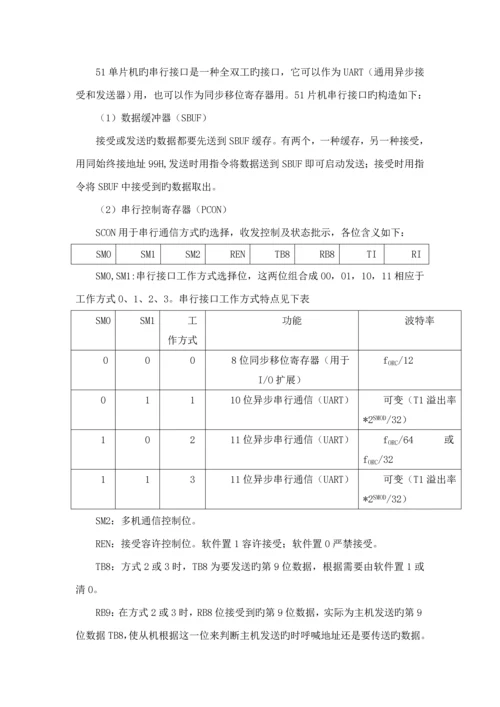 单片机串行通信优质课程设计基础报告.docx