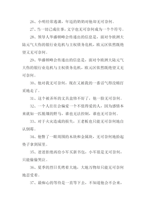 无可奈何造句-1.docx